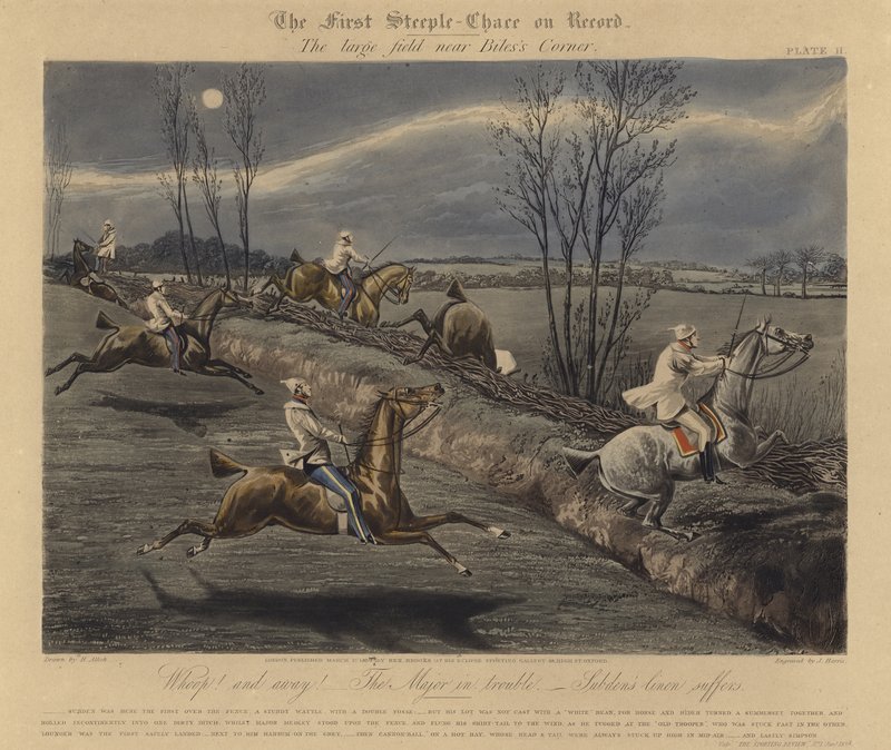 The First Steeple Chase on Record, 1839 af Henry Thomas Alken