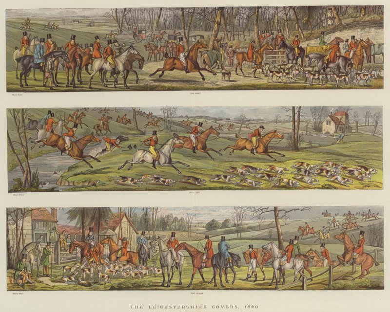 Leicestershire Covers, 1820 (chromolitho) af Henry Thomas Alken