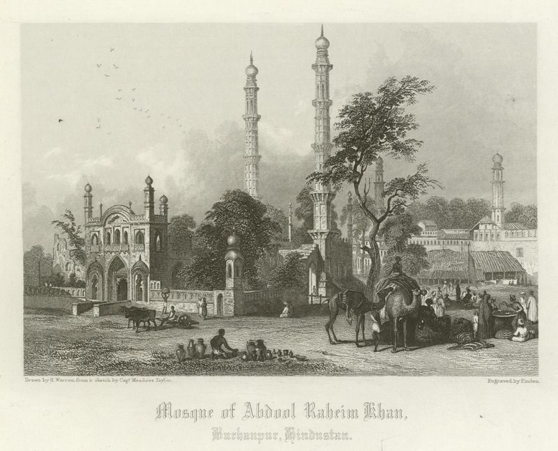Abdul Rahim Khans moske, Burhanpur, Indien af Henry Warren