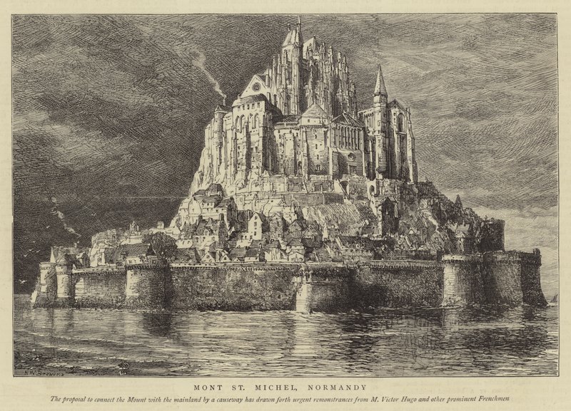 Mont St Michel, Normandiet af Henry William Brewer