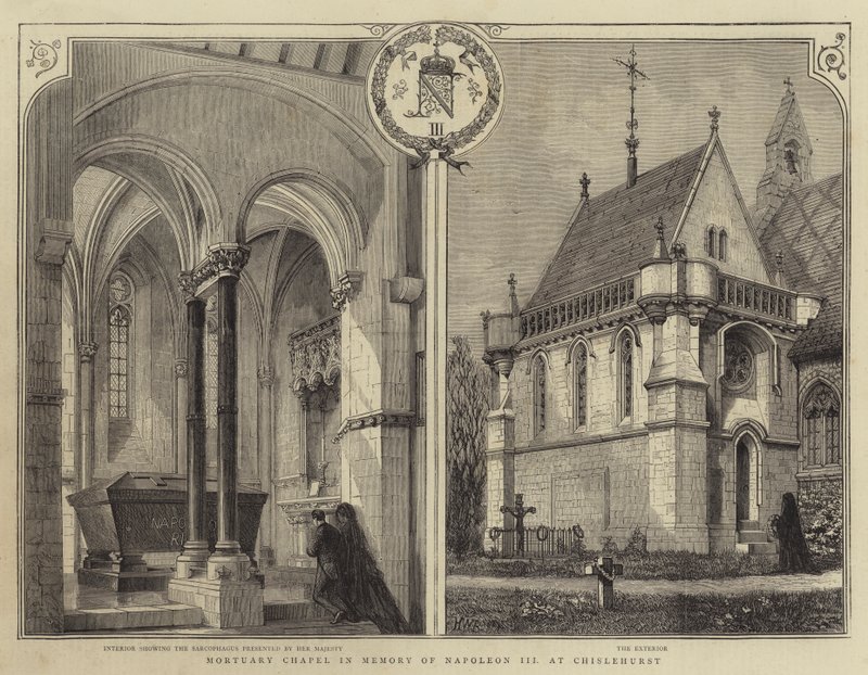 Ligkapel til minde om Napoleon III i Chislehurst af Henry William Brewer