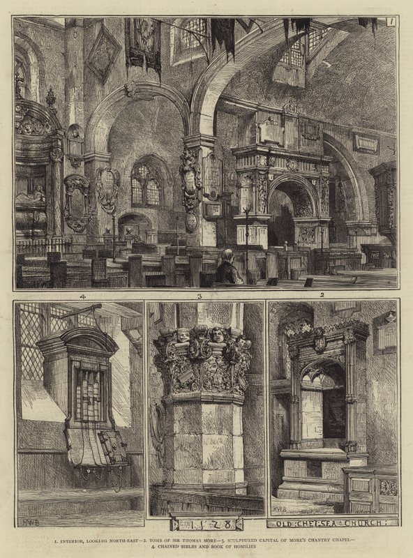 Old Chelsea Church af Henry William Brewer