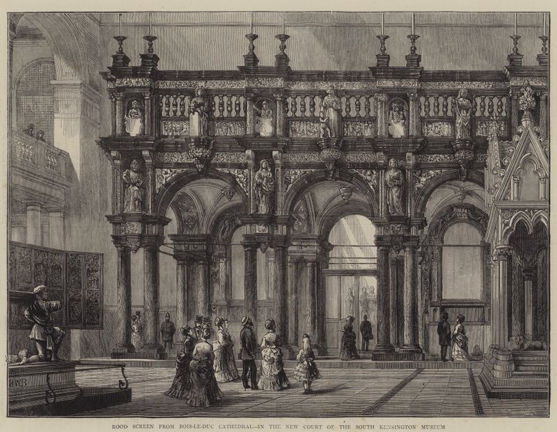 Rødskærm fra katedralen i Bois-le-Duc, i den nye gård på Kensington Museum af Henry William Brewer