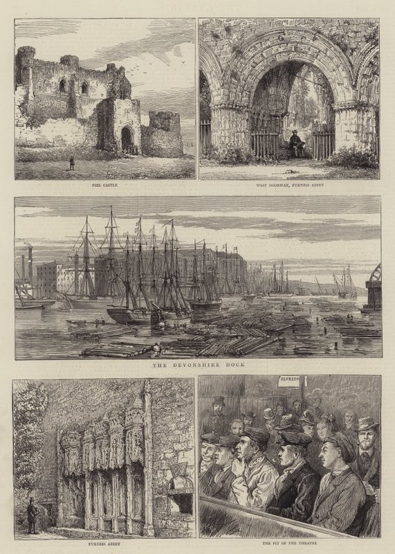 Skitser i Barrow-in-Furness af Henry William Brewer