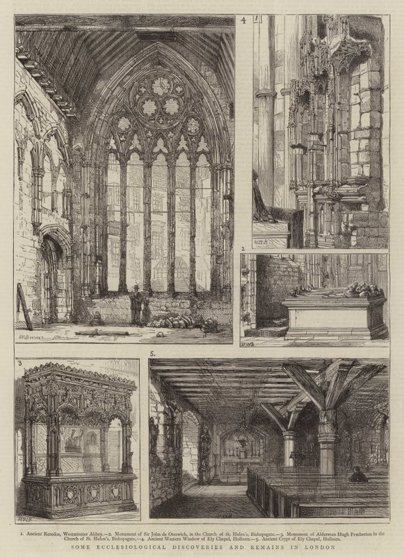 Nogle kirkelige opdagelser og levn i London af Henry William Brewer