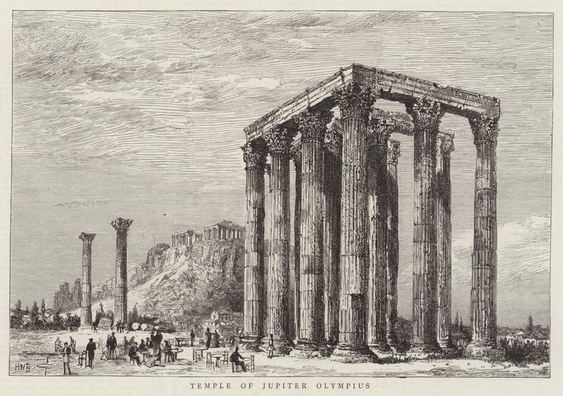Tempel for Jupiter Olympus af Henry William Brewer
