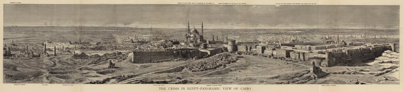 Krisen i Egypten, panoramaudsigt over Kairo af Henry William Brewer