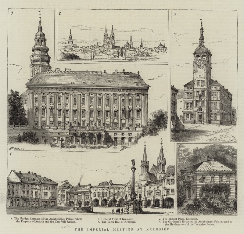 Kejsermødet i Kremsier af Henry William Brewer