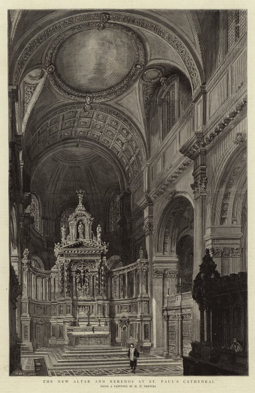 Det nye alter og Reredos ved St. Paul