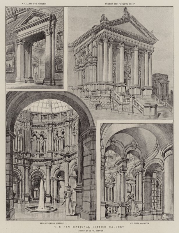 The New National British Gallery af Henry William Brewer