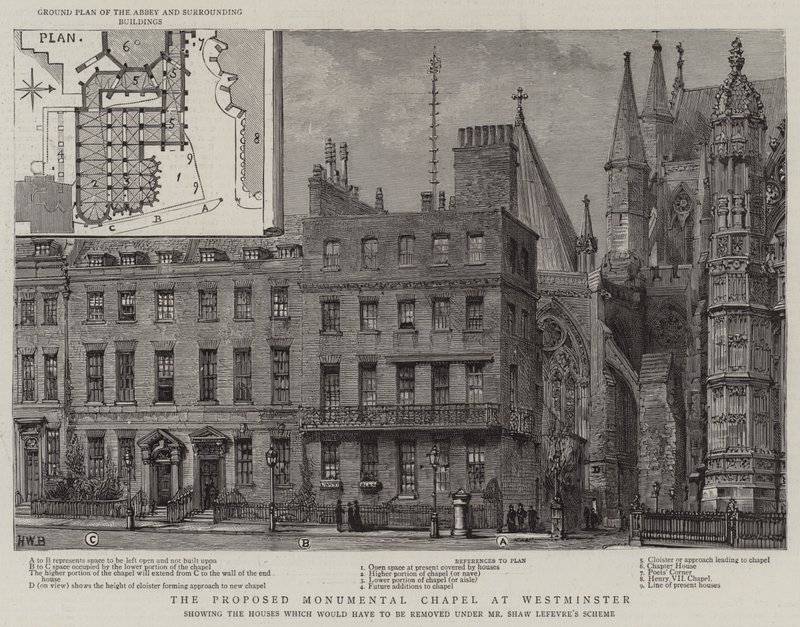 Det foreslåede monumentale kapel i Westminster af Henry William Brewer