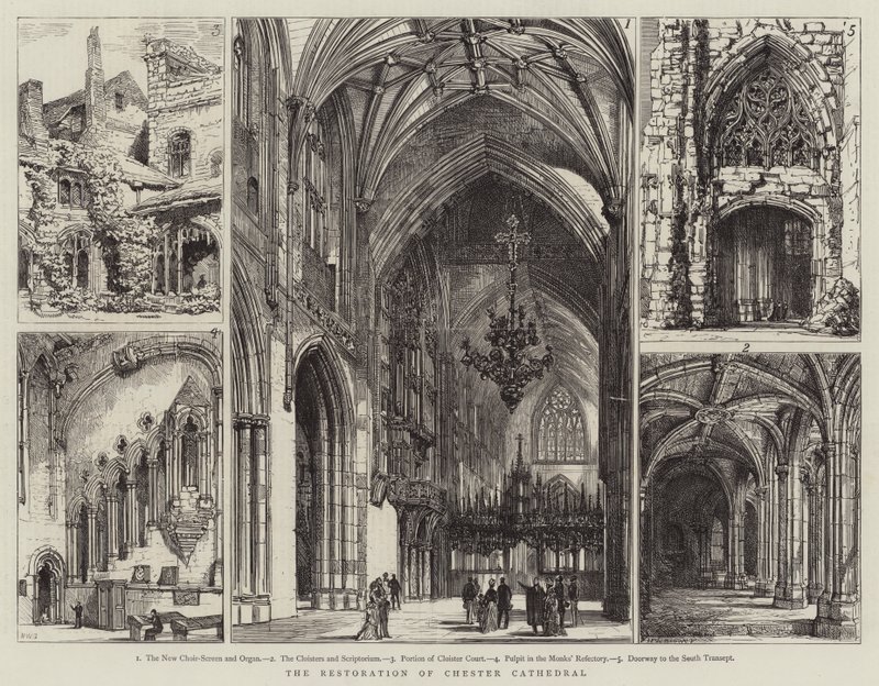 Restaureringen af Chester Cathedral af Henry William Brewer
