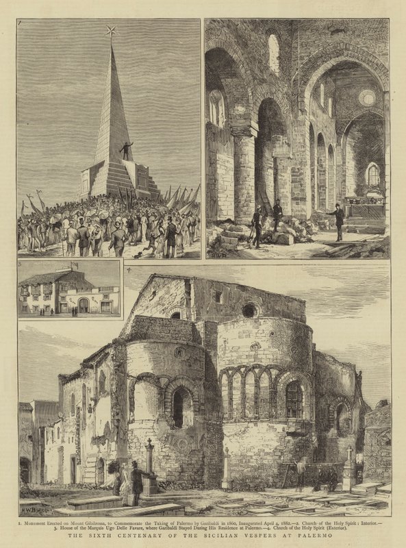 Det sjette århundrede for de sicilianske vespers i Palermo af Henry William Brewer