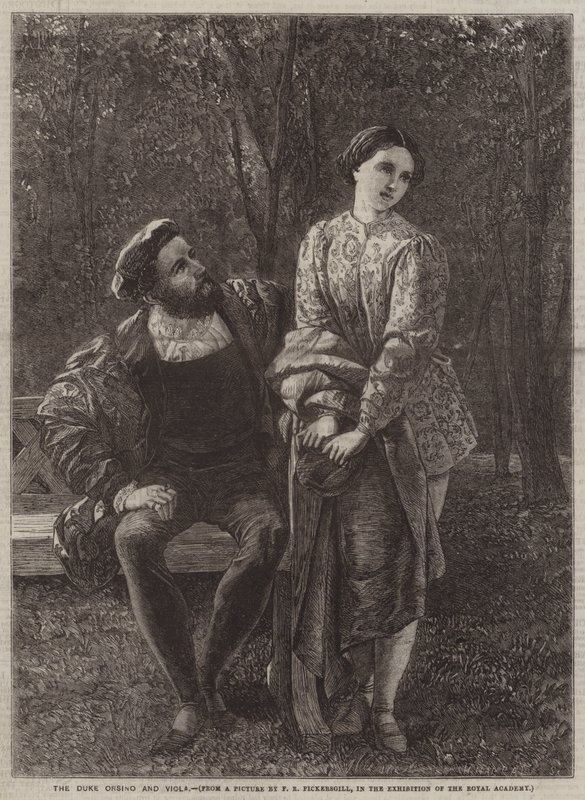 Hertugen Orsino og Viola af Henry William Pickersgill