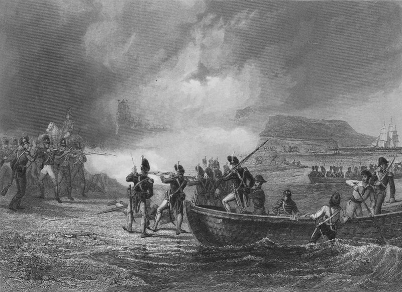 Den franske flådes forsøg på at lande ved Bantry Bay, Cork, 1796 af Henry after Warren