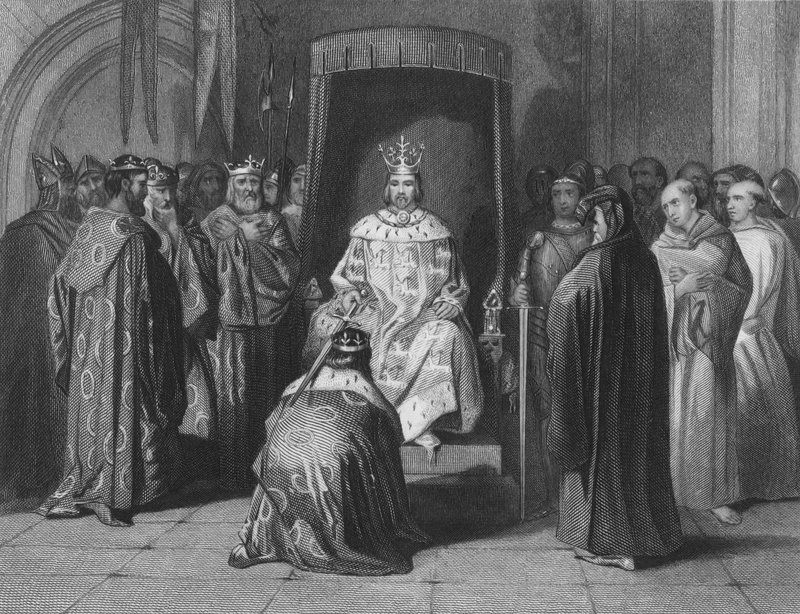 Kong Richard II udnævner kongerne af Irland til riddere af Henry after Warren