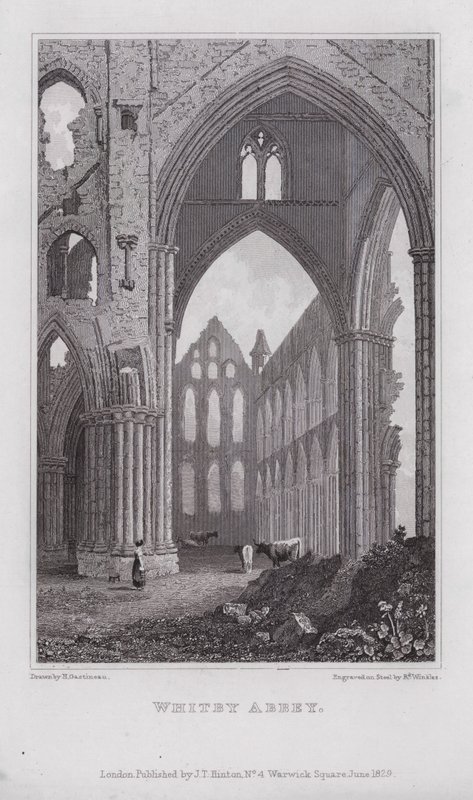 Whitby Abbey (gravering) af Henry (after) Gastineau