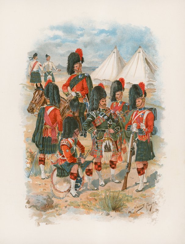 42nd Royal Highlanders, The Black Watch (chromolitho) af Henry A. Payne
