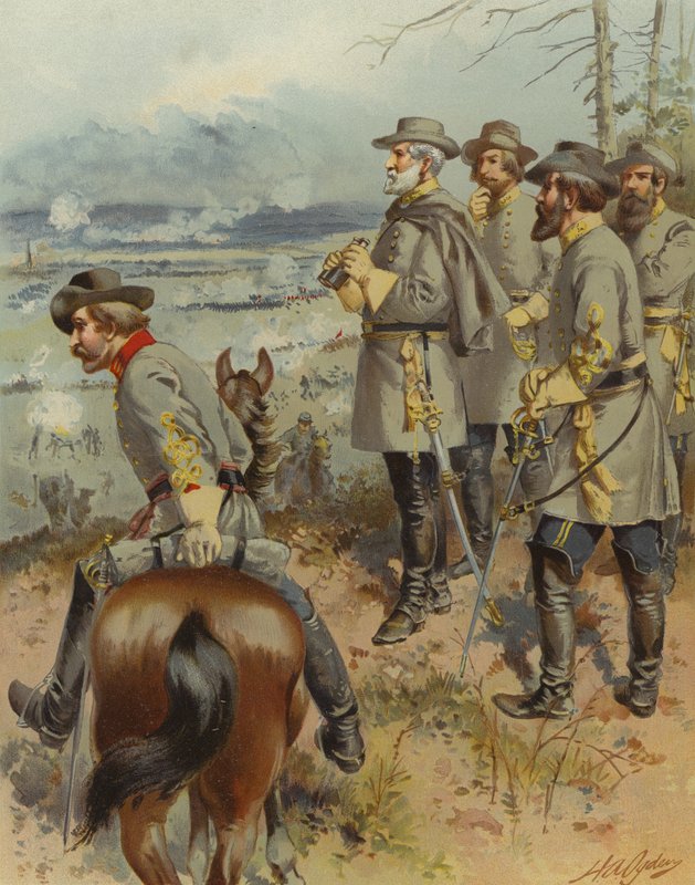 General Robert E Lee i Fredericksburg af Henry Alexander (after) Ogden
