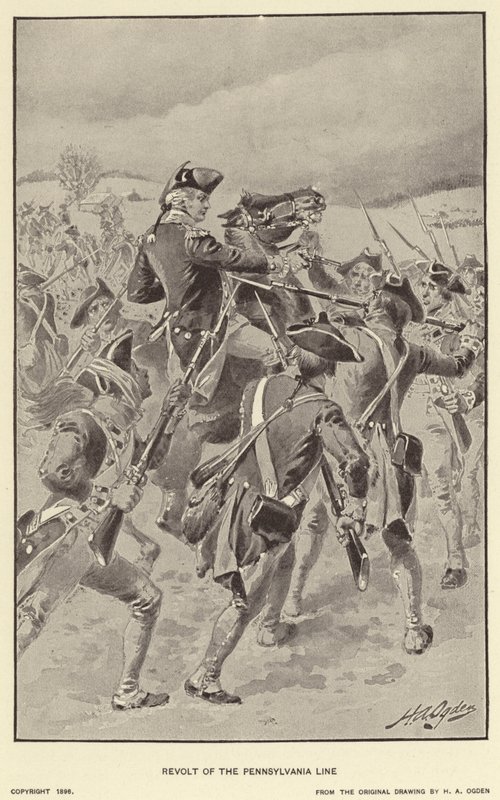 Revolt of the Pennsylvania Line (litho) af Henry Alexander (after) Ogden