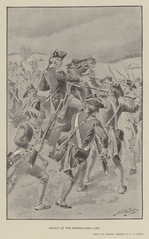 Revolt of the Pennsylvania Line (litho) af Henry Alexander (after) Ogden