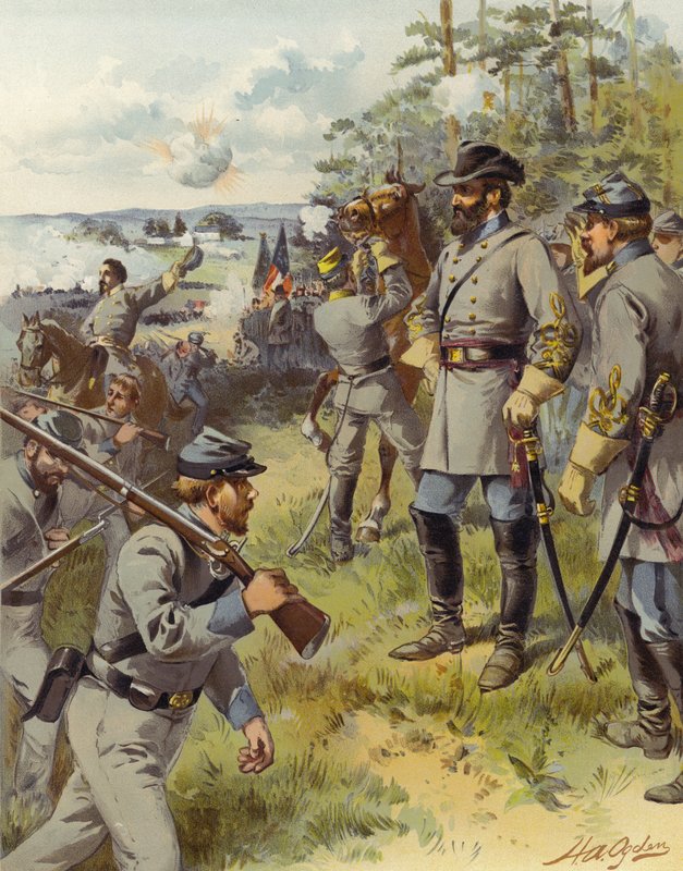 Stonewall Jackson, Bull Run af Henry Alexander (after) Ogden