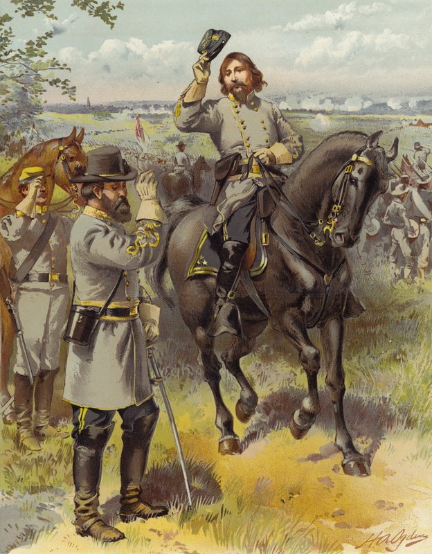General Pickett tager imod ordren om at oplade fra General Longstreet, Gettysburg; 3 juli 1863 af Henry Alexander Ogden