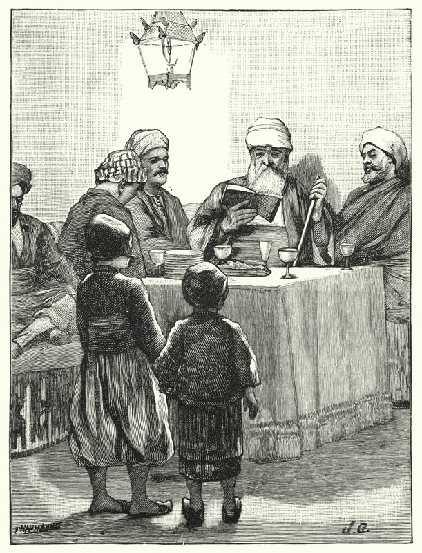 En moderne jøders påske (litho) af Henry Andrew Harper