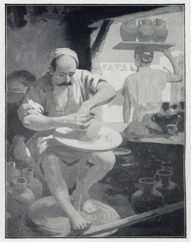 En østlig keramiker (litho) af Henry Andrew Harper