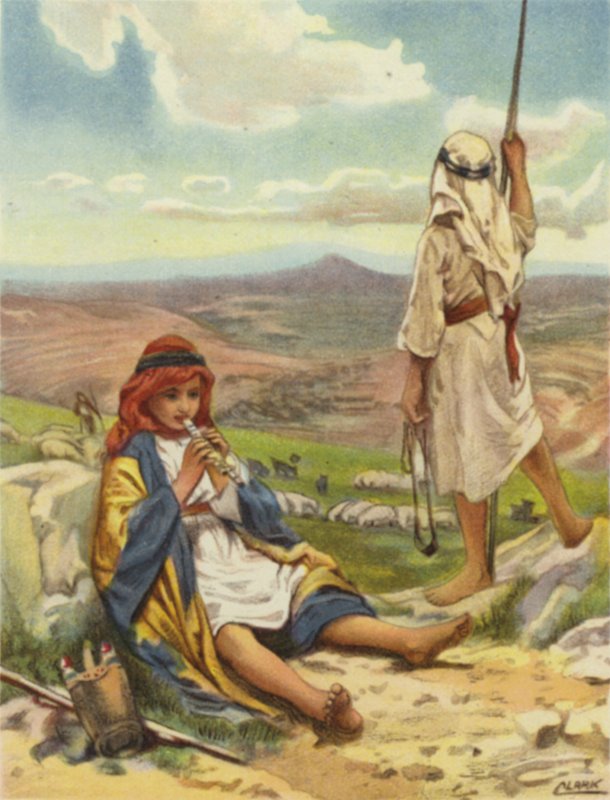 Hyrdeliv på Betlehems bakker (farve litho) af Henry Andrew Harper
