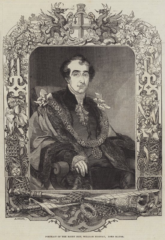 Portræt af den højre ærede William Magnay, overborgmester af Henry Anelay