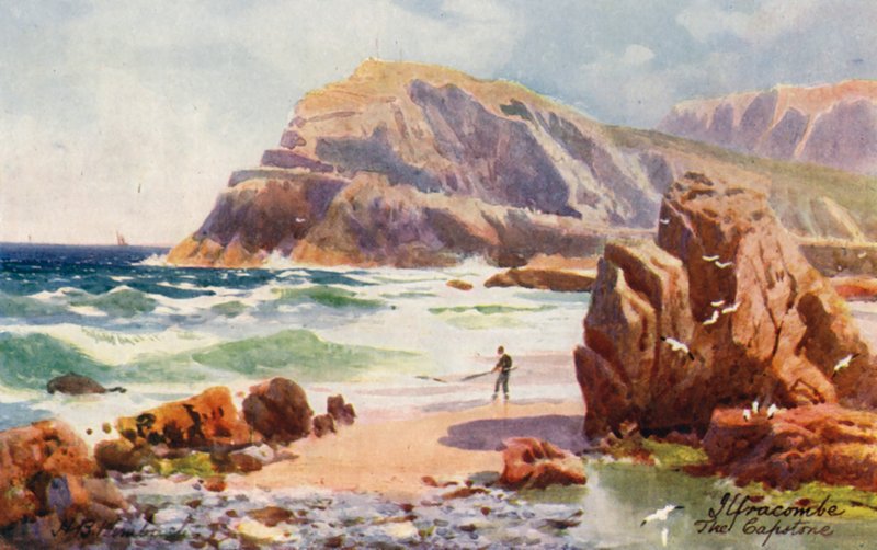 The Capstone, Ilfracombe (farvelitografi) af Henry B. (after) Wimbush