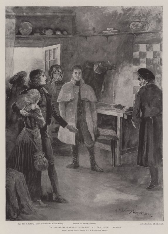 En cigaretmagerromantik, på Hofteatret af Henry Charles Seppings Wright