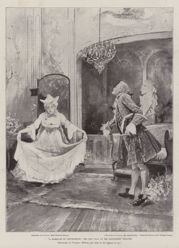 A Marriage of Convenience, det nye skuespil på Haymarket Theatre af Henry Charles Seppings Wright
