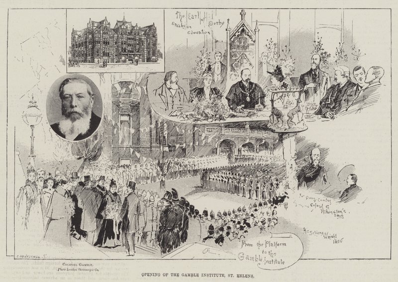 Åbning af Gamble Institute, St. Helens af Henry Charles Seppings Wright