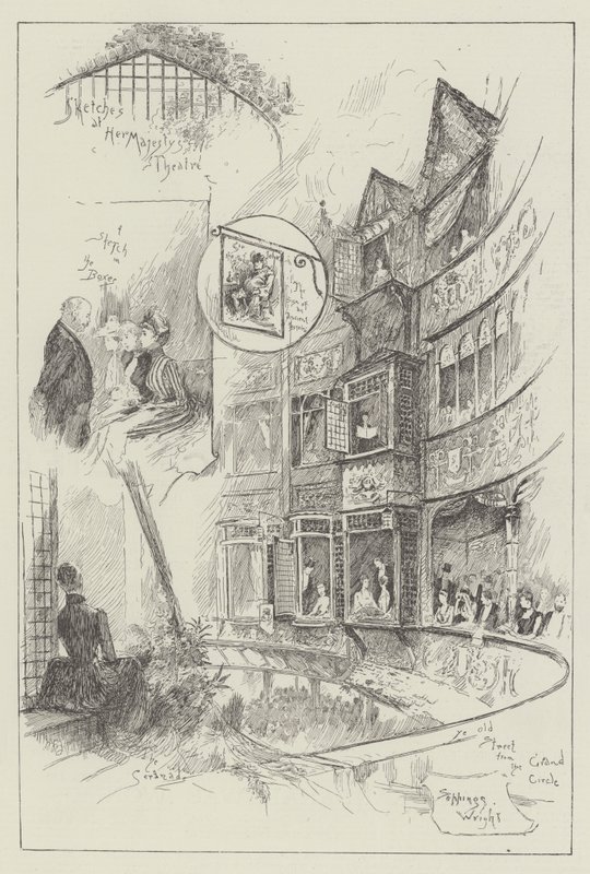 Sketcher på Hendes Majestæts Teater af Henry Charles Seppings Wright