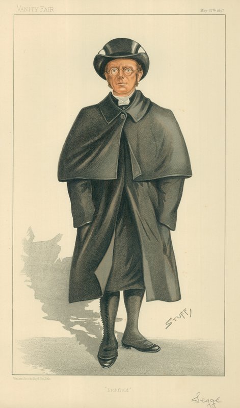 The Bishop of Lichfield, Lichfield, 27. maj 1897, Vanity Fair tegneserie af Henry Charles Seppings Wright