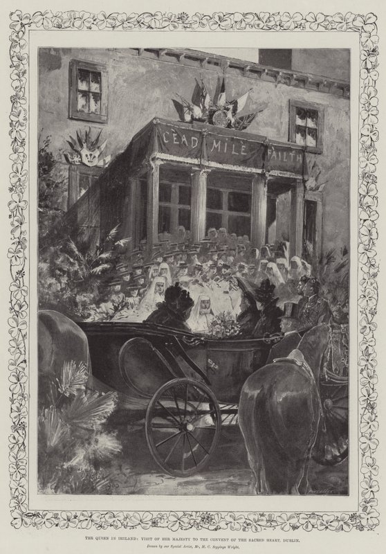 Dronningen i Irland, Hendes Majestæts besøg i det hellige hjertekloster, Dublin af Henry Charles Seppings Wright