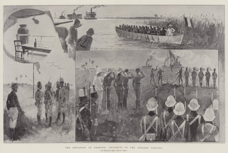 Situationen ved Fashoda, hændelsen af Cedars Landing af Henry Charles Seppings Wright