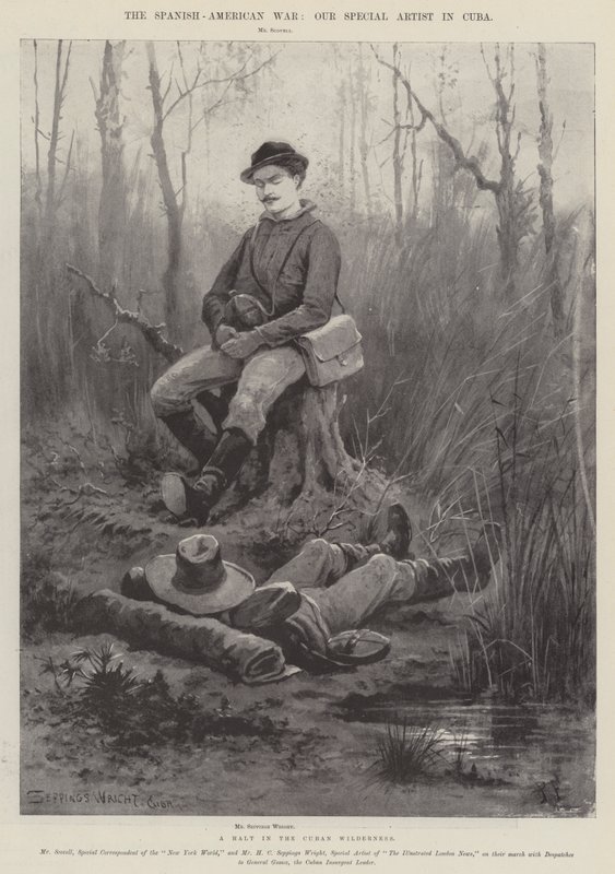 Den spansk-amerikanske krig, et stop i den cubanske vildmark af Henry Charles Seppings Wright