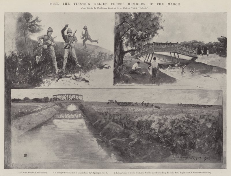 Med Tientsin Relief Force, Humor of the March af Henry Charles Seppings Wright