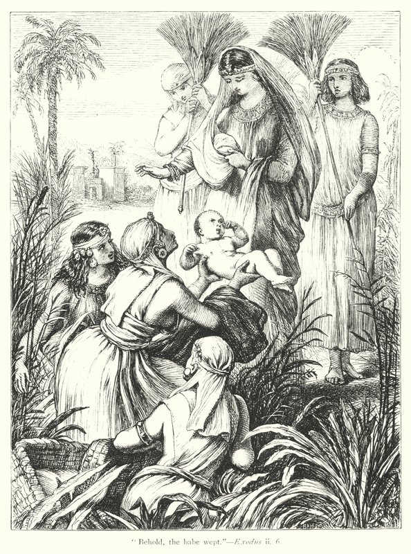 Fundet af Moses (gravering) af Henry Courtney (after) Selous