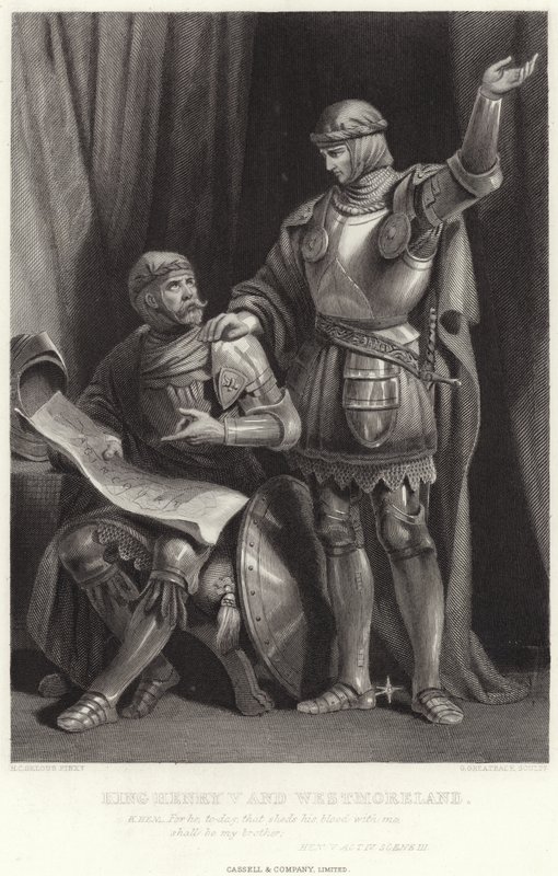 Kong Henry V og Westmoreland, Hen V, akt IV, Scene III af Henry Courtney Selous