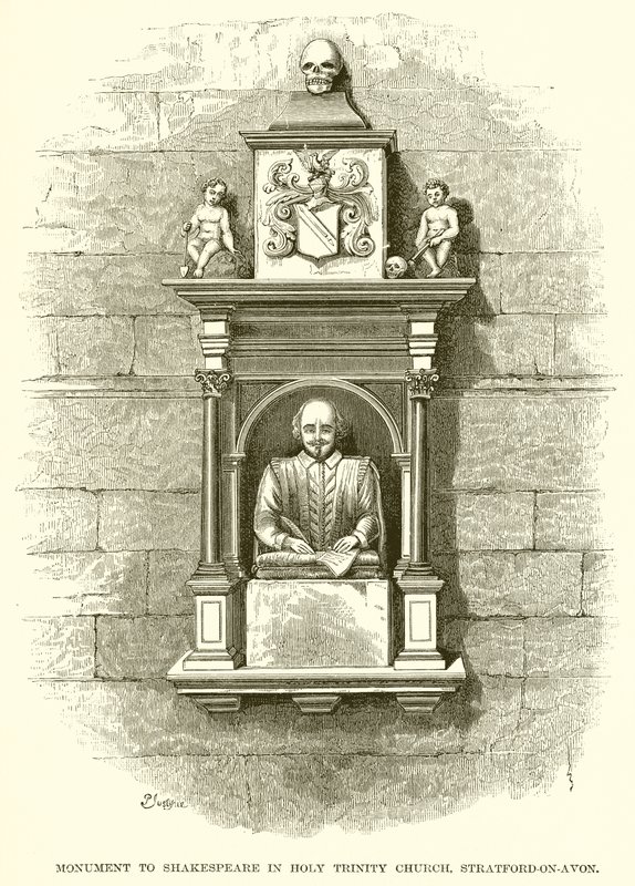 Monument til Shakespeare i Holy Trinity Church, Stratford-on-Avon af Henry Courtney Selous