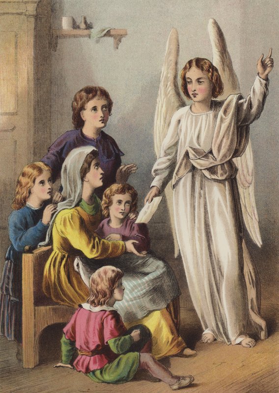 Hemmelighed, der leverer brevet (chromolitho) af Henry Courtney Selous