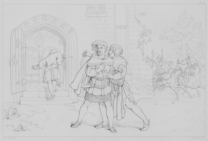 Episode fra Robert Bruces liv, ifølge Sir Walter Scott af Henry Courtney after Selous
