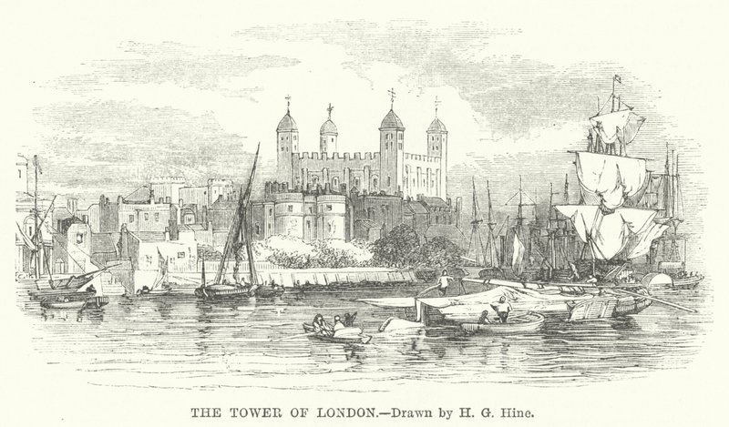 Tower of London (gravering) af Henry George (after) Hine
