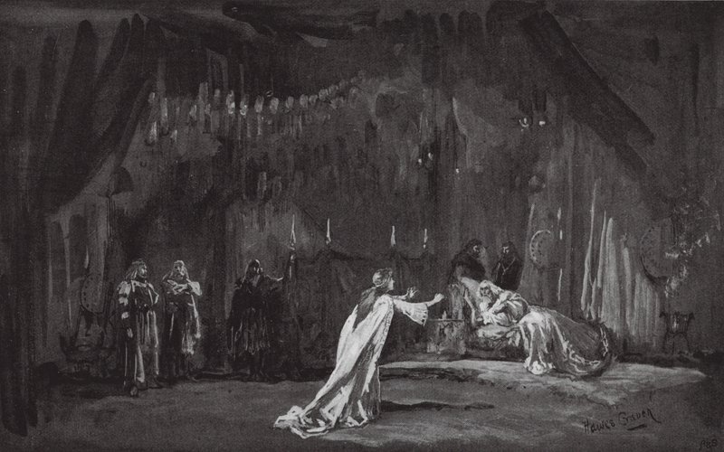 Scene fra Kong Lear (litografi) af Henry Hawes Craven Green