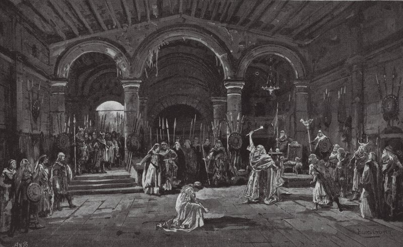 Scene fra Kong Lear (litografi) af Henry Hawes Craven Green