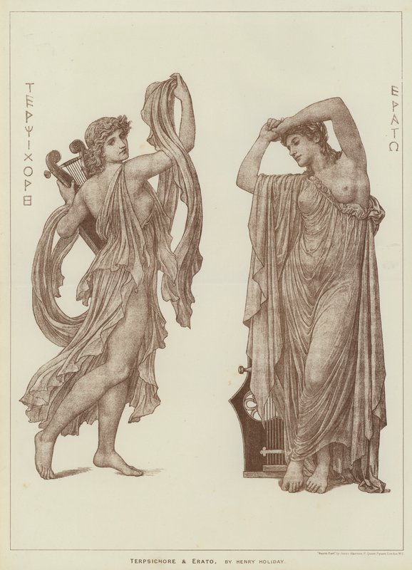 Terpsichore og Erato, af Henry Holiday (gravering) af Henry Holiday